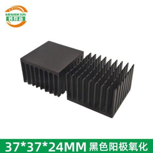 Aluminum Heat Sink 37 × 37 × 24 mm — Dense Fins - aluminum heat sink, wholesale from MX Heatsink