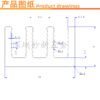 Aluminum Heat Sink 120 × 14 × 8 mm - product detail view