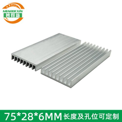 Aluminum Heat Sink 75 × 28 × 6 mm Aluminum Heat Sink 75 × 28 × 6 mm - aluminum heat sink, wholesale from MX Heatsink