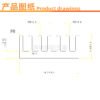Aluminum Heat Sink 50 × 14 × 6 mm - product detail view