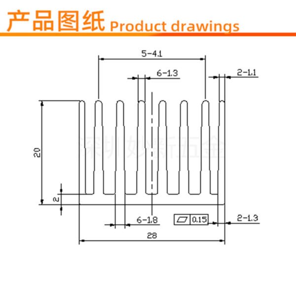 IC / MOSFET Heat Sink 28 × 28 × 20 mm — Black Anodized - product detail view