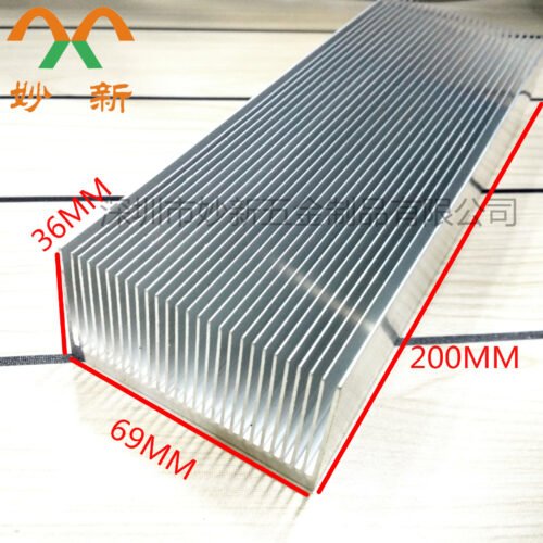 Aluminum Heat Sink 200 × 69 × 36 mm — Dense Fins, High Power - aluminum heat sink, wholesale from MX Heatsink