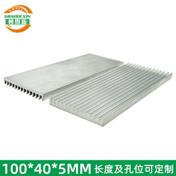 Aluminum Heat Sink 100 × 40 × 5 mm — Slim Aluminum Heat Sink 100 × 40 × 5 mm — Slim - aluminum heat sink, wholesale from MX Heatsink