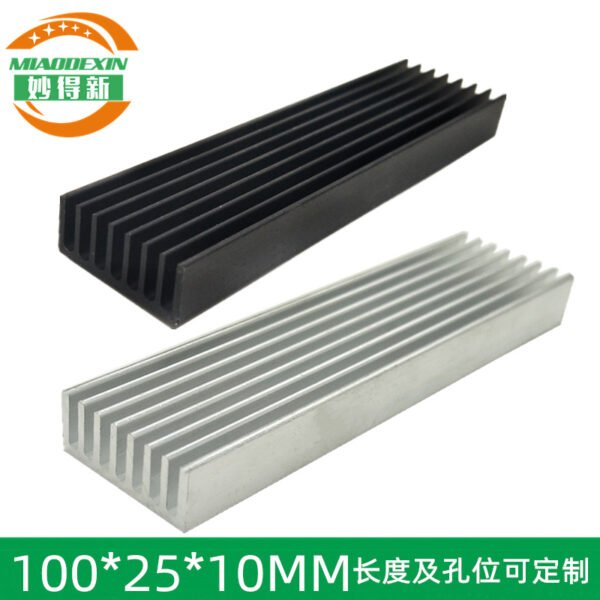 Aluminum Heat Sink 100 × 25 × 10 mm — High Power - aluminum heat sink, wholesale from MX Heatsink