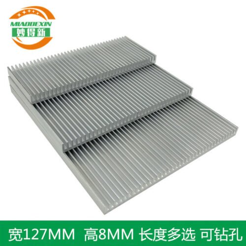 Aluminum Heat Sink 127 × 8 mm — Dense Fins - aluminum heat sink, wholesale from MX Heatsink