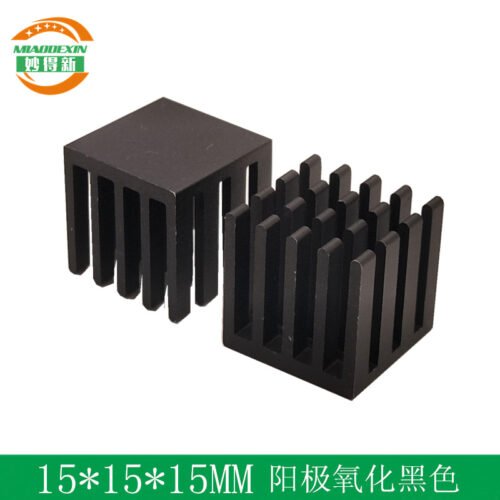 IC / MOSFET Heat Sink 15 × 15 × 15 mm — Black Anodized - aluminum heat sink, wholesale from MX Heatsink