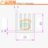 IC / MOSFET Heat Sink 15 × 15 × 15 mm — Black Anodized - product detail view