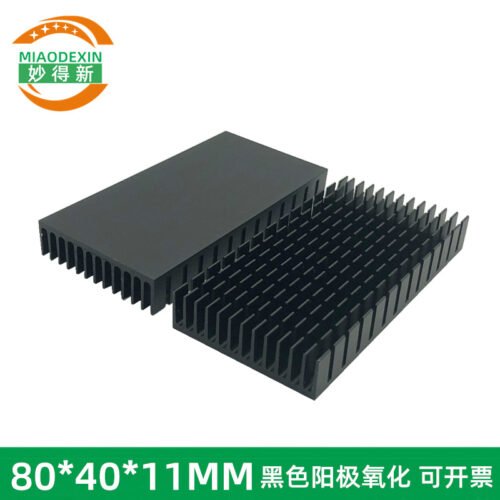 IC / MOSFET Heat Sink 80 × 40 × 11 mm — Black Anodized - aluminum heat sink, wholesale from MX Heatsink