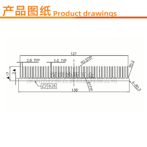 Aluminum Heat Sink 130 × 130 × 17 mm — Dense Fins, High Power - product detail view