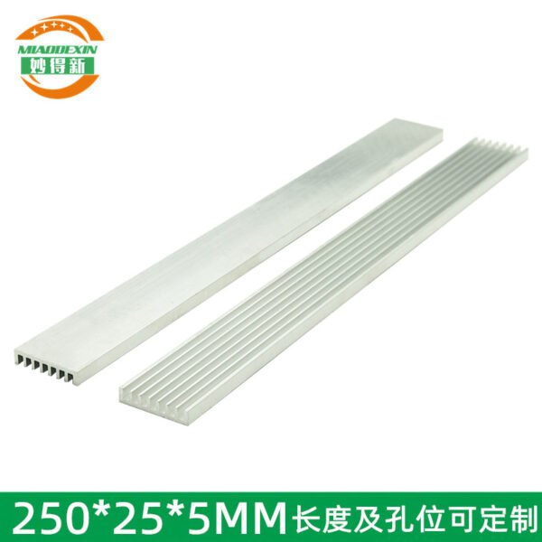 Aluminum Heat Sink 250 × 25 × 5 mm - product detail view