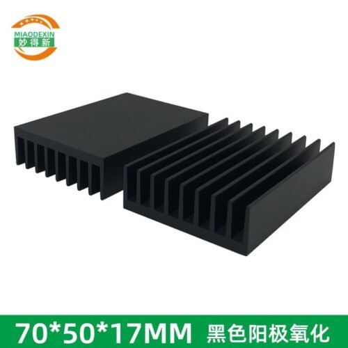 Aluminum Heat Sink 70 × 50 × 17 mm — Black Anodized Aluminum Heat Sink 70 × 50 × 17 mm — Black Anodized - aluminum heat sink, wholesale from MX Heatsink