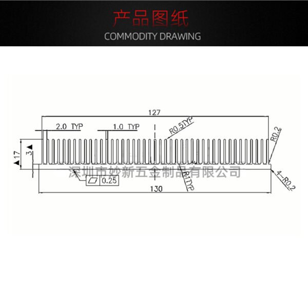 Aluminum Heat Sink 155 × 130 × 17 mm — Black Anodized, High Power - product detail view