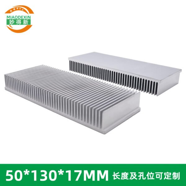 Aluminum Heat Sink 50 × 130 × 17 mm — Dense Fins, High Power - aluminum heat sink, wholesale from MX Heatsink