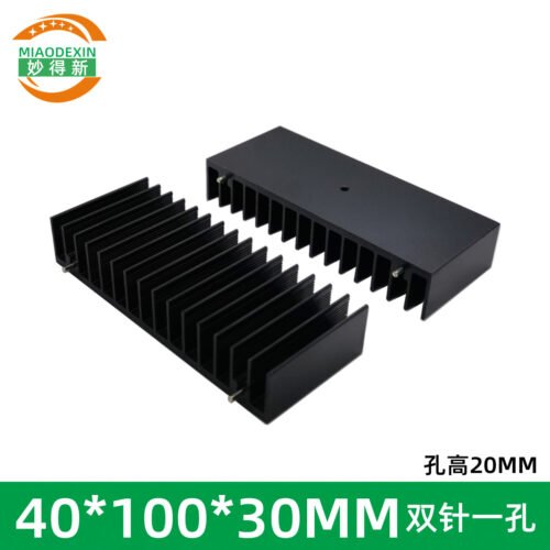 IC / MOSFET Heat Sink 40 × 100 × 18 mm — Black Anodized - aluminum heat sink, wholesale from MX Heatsink