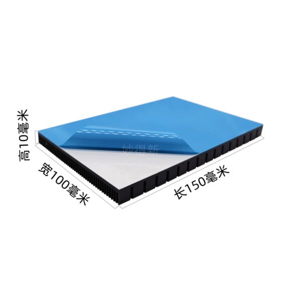 747334724862_3 Aluminum Heat Sink 100 × 100 × 10 mm — with Thermal Tape, Black Anodized, Dense Fins - product detail view