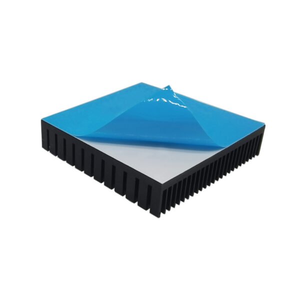 IC / MOSFET Heat Sink 60 × 60 × 13 mm — with Thermal Tape, Black Anodized, Dense Fins - product detail view